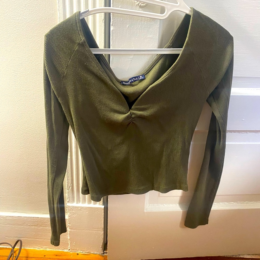 Abercrombie & Fitch Long sleeve Olive shirt